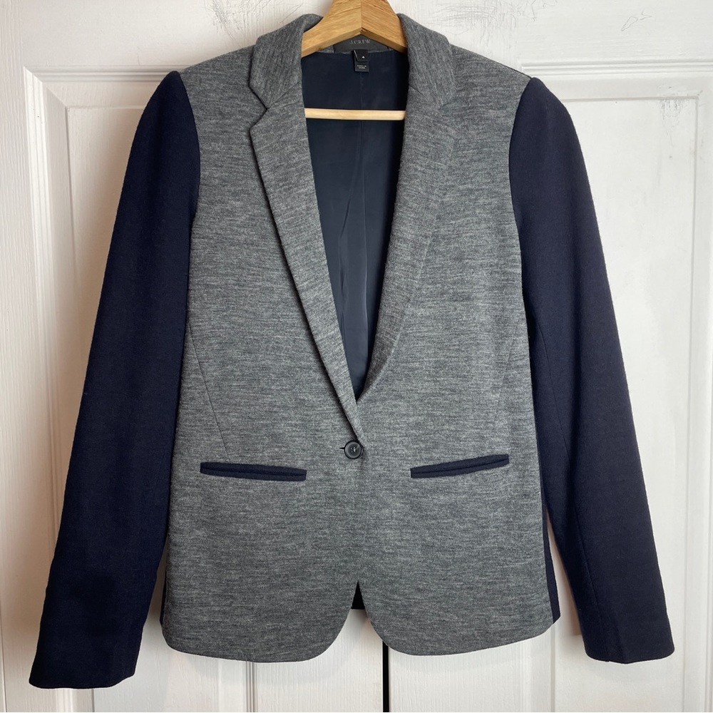 J CREW Blazer Cotton Wool Blend Academia Preppy